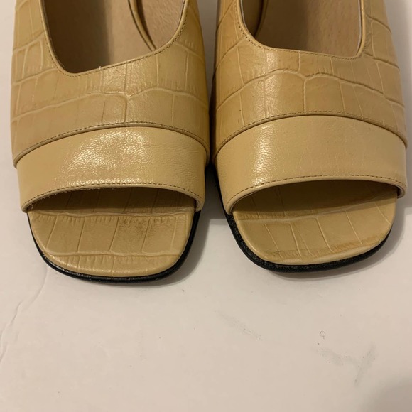 Renzo Fontanelli Vintage Block Heel Sling Back Sandals Women's Size 8B - Picture 3 of 11